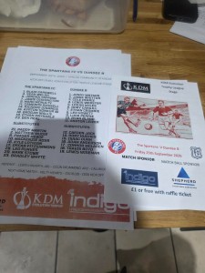 SPARTANS v DUNDEE B Sept 2026 KDM TROPHY + colour team sheet for sale on Ebay