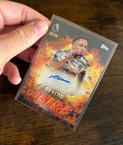 Topps Premier League ON FIRE Okafor Leeds United Auto Topps Auth 01/10 for sale on Ebay
