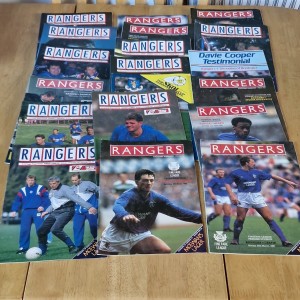 Rangers Matchday Football Programmes Bulk Lot 1988-89 Celtic/Hearts/Aberdeen for sale on Ebay