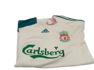 Liverpool FC Adidas 2006-2007 Third & European Away Shirt Size XL Green White for sale on Ebay