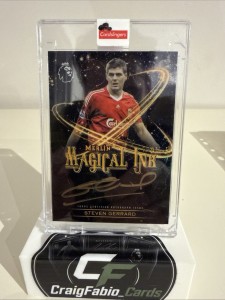 Steven Gerrard 10/10 Topps Merlin Magical Ink On-Card Auto Black Liverpool for sale on Ebay