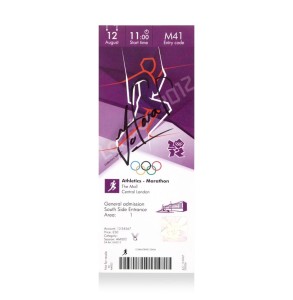 Sir Mo Farah Signed Ticket: London 2012 Marathon with COA for sale on Ebay
