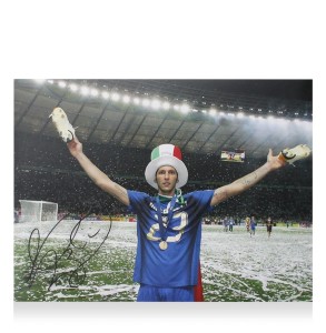 Marco Materazzi Signed Italy Photo: 2006 FIFA World Cup Winner with COA for sale on Ebay