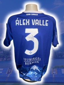 Hand Signed ÁLEX VALLE Como Football Home Shirt - Proof for sale on Ebay