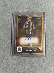 Nick Woltemade 1/1 Foilfractor Autograph Topps Premier League Newcastle United for sale on Ebay