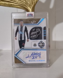 Miguel Almiron Panini 2019/20 Chronicles limited soccer 1/1 patch auto Newcastle for sale on Ebay