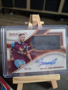 Josh Brownhill Autograph & Match Worn Patch Panini Immaculate 50/99 Burnley Fc for sale on Ebay