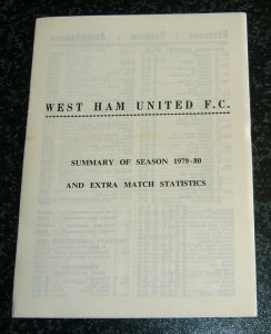 West Ham Utd - End Of Season Summary Booklet 1979/80 for sale on Ebay