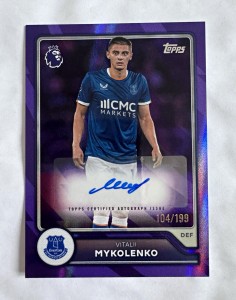 Topps Flagship 26/27 Vitalii Mykolenko Everton BA-VM Auto Base /199 for sale on Ebay