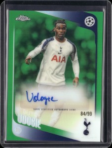 Destiny Udogie Auto /99 - Tottenham - 2025-26 Topps Chrome UCC for sale on Ebay