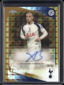 Xavi Simons Auto /50 - Tottenham - 2025-26 Topps Chrome UCC for sale on Ebay