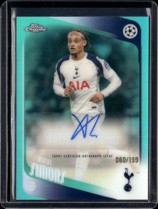 Xavi Simons Auto /199 - Tottenham - 2025-26 Topps Chrome UCC for sale on Ebay