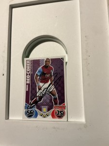SIGNED NIGEL REO-COKER ASTON VILLA MATCH ATTAX GREEN BACK for sale on Ebay