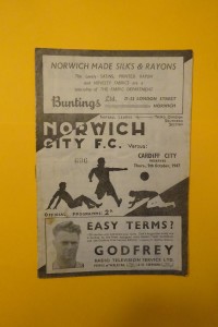 1947/48 NORWICH CITY RESERVES v CARDIFF CITY RESERVES  Football Combination for sale on Ebay