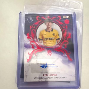 Topps Finest Premier League 2025-26 Fer López Wolves Throne Auto #98 05/15 for sale on Ebay