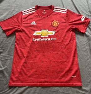 Manchester United Home Shirt 2020/21 Replica Size Large But Fits Like A Medium for sale on Ebay