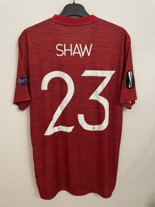 Manchester United Europa Match Issue Shaw #23 Football Shirt Home Kit 2020/21 for sale on Ebay