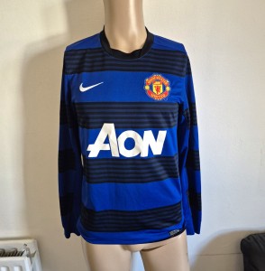 Nike Manchester United Away Shirt Blue Size S Adult Long Sleeve for sale on Ebay