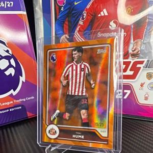 Topps Premier League 2026/27 Trai Hume #231 Sunderland Parallel 19/25 for sale on Ebay