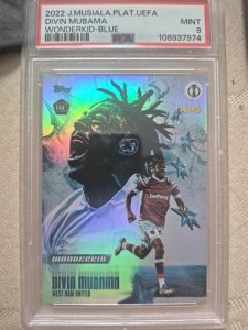 Topps 2022 UEFA Wonderkid Divin Mubama Blue RC /49 PSA 9 West Ham United for sale on Ebay