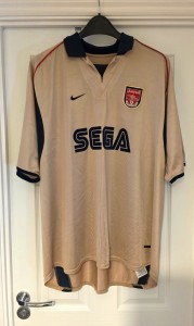 Nike Arsenal 2001/02 Away Football Shirt SEGA Gold Adults Size XXL for sale on Ebay