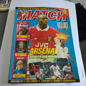 Match Football Soccer Magazine Ian Wright Arsenal Saturday 6th May 1995 for sale on Ebay