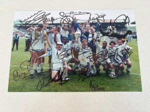 Leeds United Multi Signed 1991 1992 Champions Photo Leeds Autograph COA for sale on Ebay
