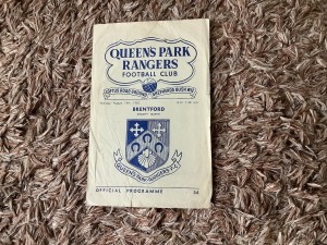 Queens Park Rangers QPR V Brentford. Charity Match. 13th August 1962. for sale on Ebay