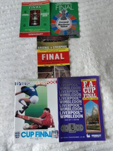 FIVE  LIVERPOOL FA CUP FINAL   PROGRAMMES for sale on Ebay
