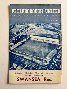Peterborough United Reserves v Swansea Reserves Football Combination 29-10-60 for sale on Ebay