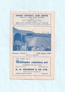 1959/60 LEAGUE : DUNDEE v HEART OF MIDLOTHIAN / HEARTS ON 19TH AUGUST 1959 for sale on Ebay