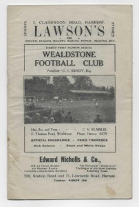 1930/31 Middlesex Charity Cup - WEALDSTONE v. HAYES for sale on Ebay