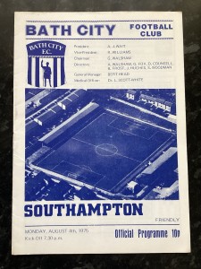 1975-76 BATH CITY v SOUTHAMPTON Friendly Pre-Season 4/8/75 Official Programme for sale on Ebay