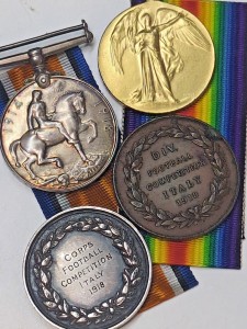 MILITARY WW1 MEDALS D H TAYLOR NOTTS DERBY ITALY FOOTBALL  1918 for sale on Ebay