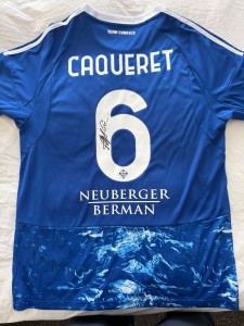 Signed Maxence Caqueret Como 25/26 Home Shirt Proof France for sale on Ebay