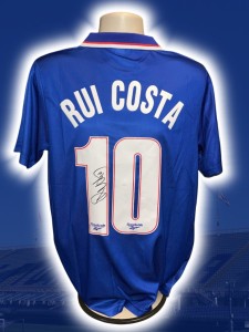 Hand Signed RUI COSTA ACF Fiorentina Retro Home Shirt - Proof for sale on Ebay