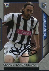 Jonathan Greening - WBA - Signed Trading Card - COA (79976) for sale on Ebay