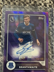 Jarrad Branthwaite Everton FC Numbered Auto for sale on Ebay