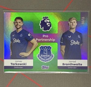 Topps Premier League Everton Pro Partnership Tarkowski & Branthwaite 11/99 for sale on Ebay