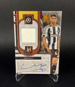 Lewis Miley Newcastle United Patch Auto /75 Topps Museum Collection UCC 2025/26 for sale on Ebay