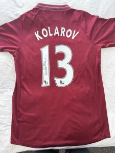 Signed Aleksandar Kolarov Manchester City Shirt Proof for sale on Ebay