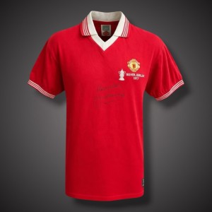 Manchester United 1976/77 FA Cup Final Signed Jimmy Greenhoff Shirt Bid From £75 for sale on Ebay