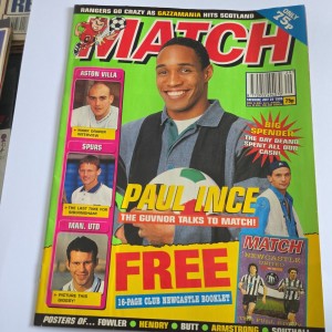 Match Magazine Paul Ince Manchester United July 22nd 1995 Vintage Football for sale on Ebay