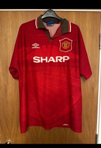 Umbro Manchester United Home Shirt Scholes #22 (XL) Red Short Sleeve for sale on Ebay