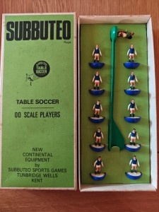 Subbuteo Heavyweight 17 Blue and White Strip Vintage Collectable for sale on Ebay