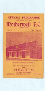 1959/60 LEAGUE : MOTHERWELL v HEART OF MIDLOTHIAN / HEARTS ON 12TH DECEMBER 1959 for sale on Ebay