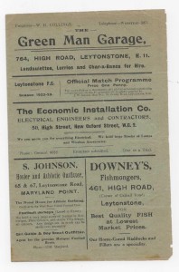 1922/23 Isthmian League - LEYTONSTONE v. DULWICH HAMLET for sale on Ebay