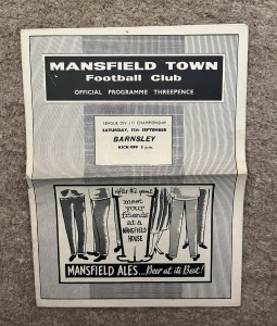 Mansfield Town v Barnsley - 12/9/59 for sale on Ebay