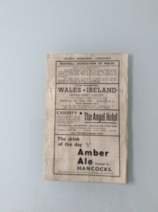 WALES V IRELAND 04.05.1946 VICTORY INTERNATIONAL MATCH for sale on Ebay