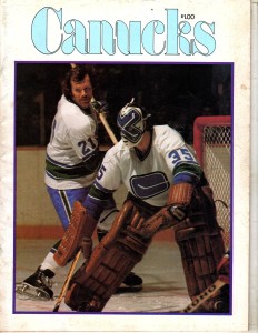 1976 - New York Rangers vs Vancouver Canucks program for sale on Ebay